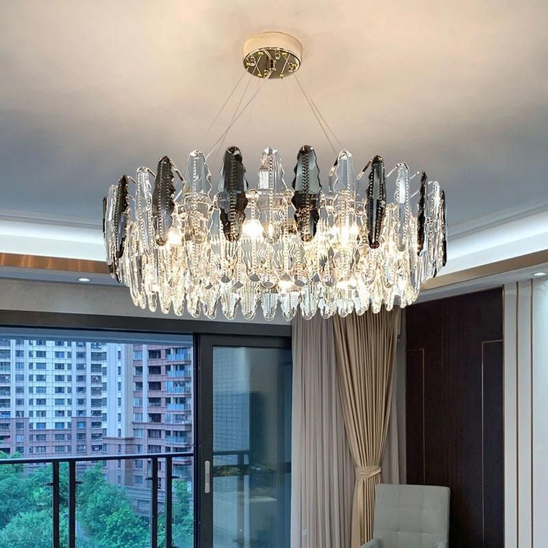 Crystal Chandelier Lighting Living Room LED Light Modern Lobby Pendant Lamp