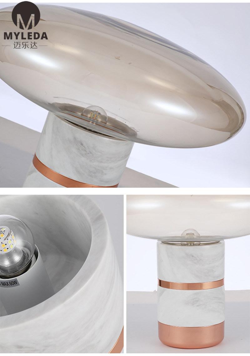 Decorative Indoor Modern Marble Brass Table Light