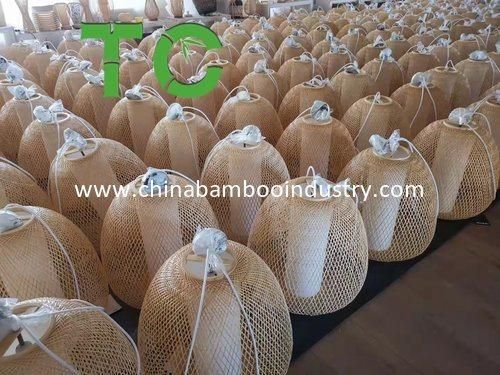 Factory Price Bamboo Lampshade Handmade Woven Pendant Light Chandelier Ceiling Lighting Rattan Shade Chandelier Ceiling