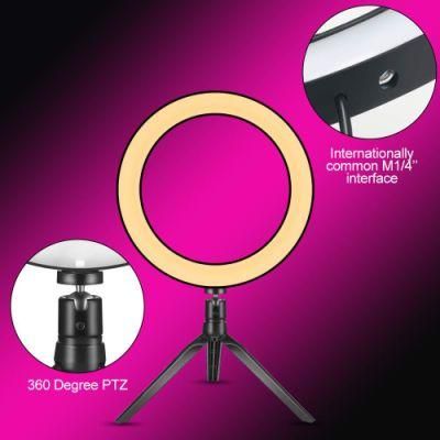 Beauty Selife Camera Studio Mobile Phone Photo Dimmable USB LED Circle Round Ring Lamp Tripod Stand Light