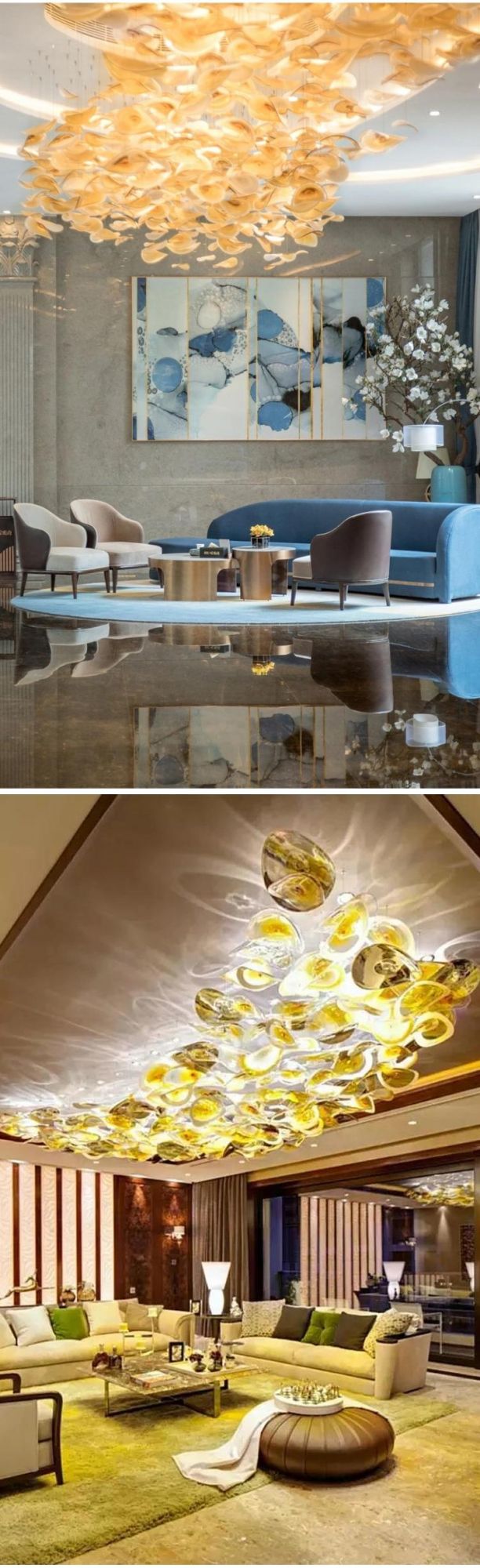 Modern Decoration Hotel Lobby Villa Pendant Light Custom LED Chandelier