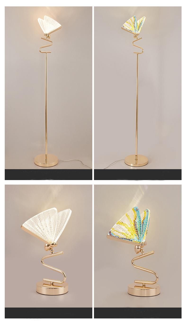 Nordic Modern LED Butterfly Floor Light Scandinavian Decor Villa Bedroom Creative Living Room Bedside Lumiere Floor Lamp