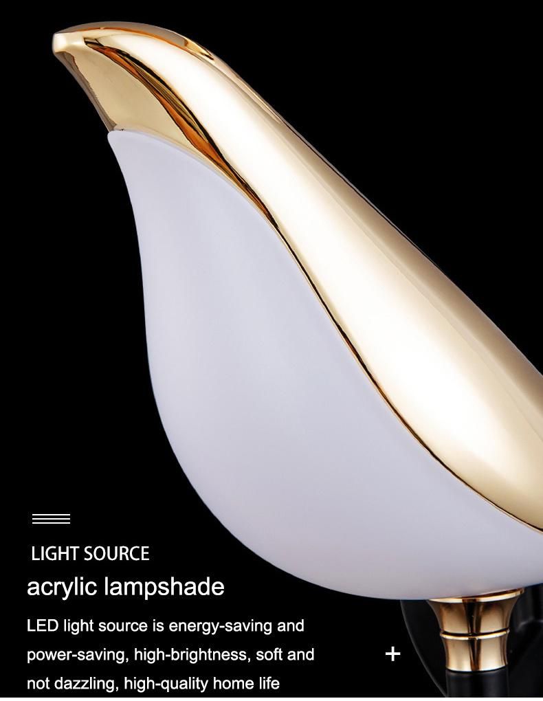 LED Wall Light Simple Living Room Corridor Magpie Light Creative Personality Bedroom Bedside Light Decorative Lamp Bird Light