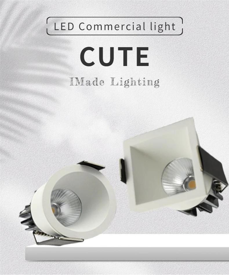 OEM & ODM Supply Hight Quality 6.2W LED Recessed Adjustable Dimmable COB LED Spotlight for Kitchen Living Room Commercial LED Downlight