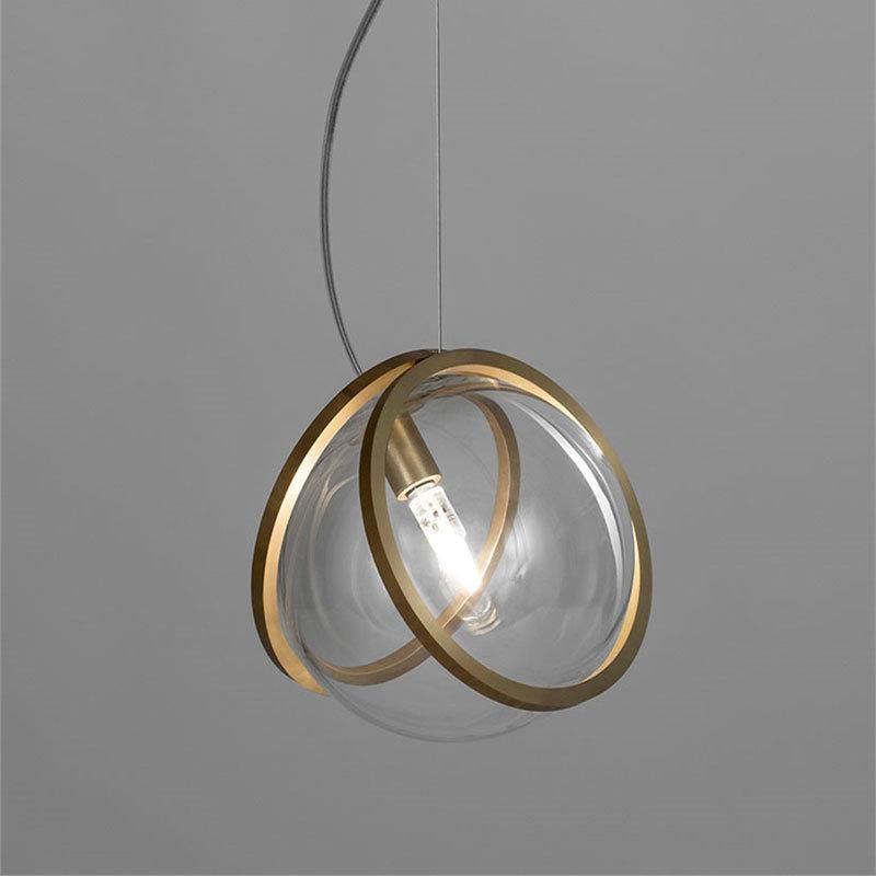 2022 One Dropshipping Nordic Designer Glass Ball Simple Decoration Staircase Aisle Bedroom Bedside Pendant Lights Bathroom Decor
