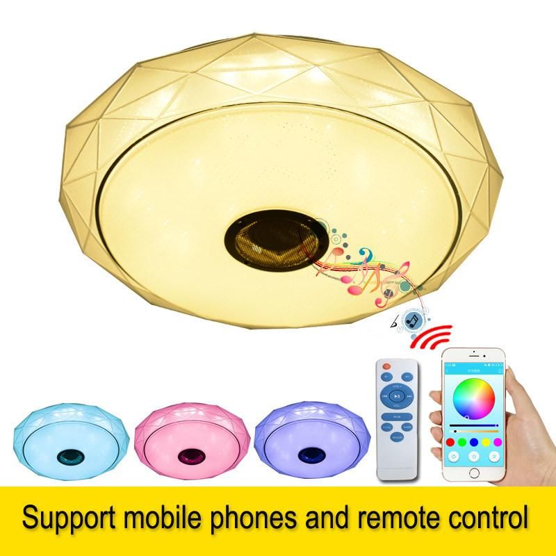 Modern Smart Remote Control and APP Music Ceiling Lights with Bluetooth Speaker & Colorful Modern Ceiling Lamp Wh-Ma-44