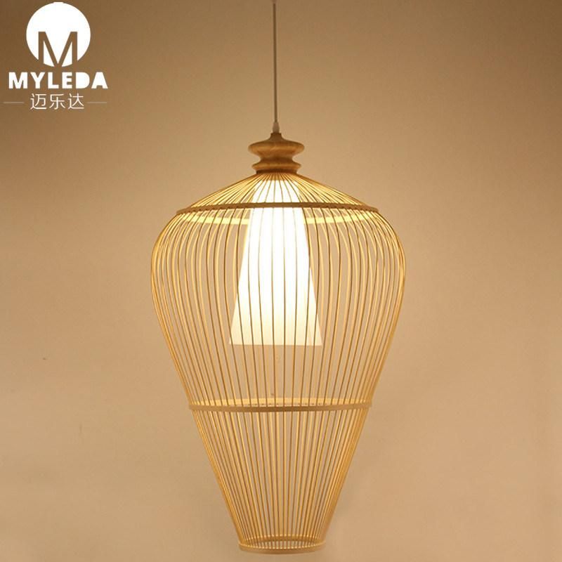 Bamboo Lantern Wood Decoration Hanging Light Fixture Chandelier