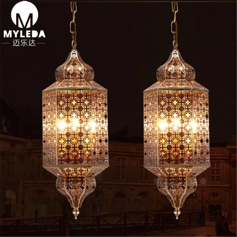 Brass Moroccan Decorative Bar Pendant Light