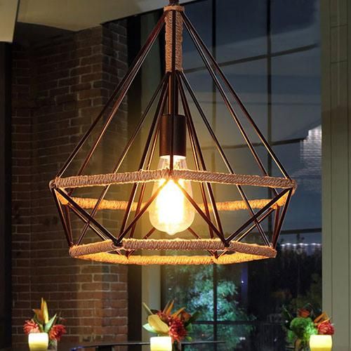 Modern Pendant Lamp Rattan Light Fixture Hanging Kitchen Lights Restaurant Lighting