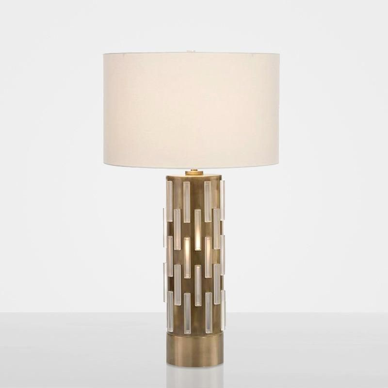 Modern Stylish Light Fixture Gold Metal L Lamp-Base Table Lamps for Sitting Room Bedroom Hotel