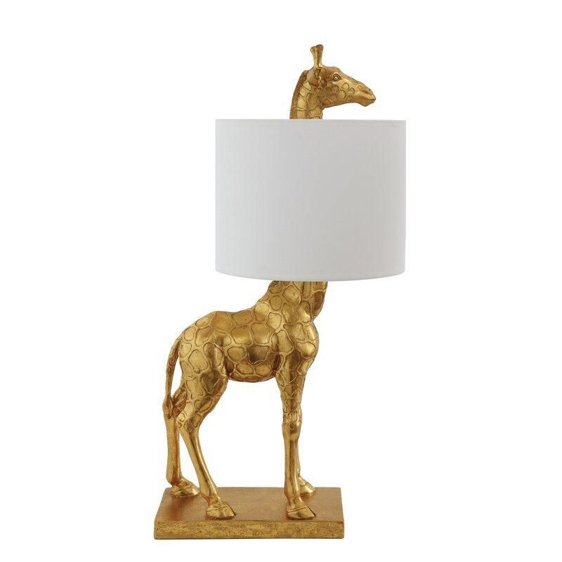 Unique Animal Customized Accept Antique Gold Giraffe Lamp Design Luxury Deck Light Home Decor Bedside Resin Lamps Multi-Colors