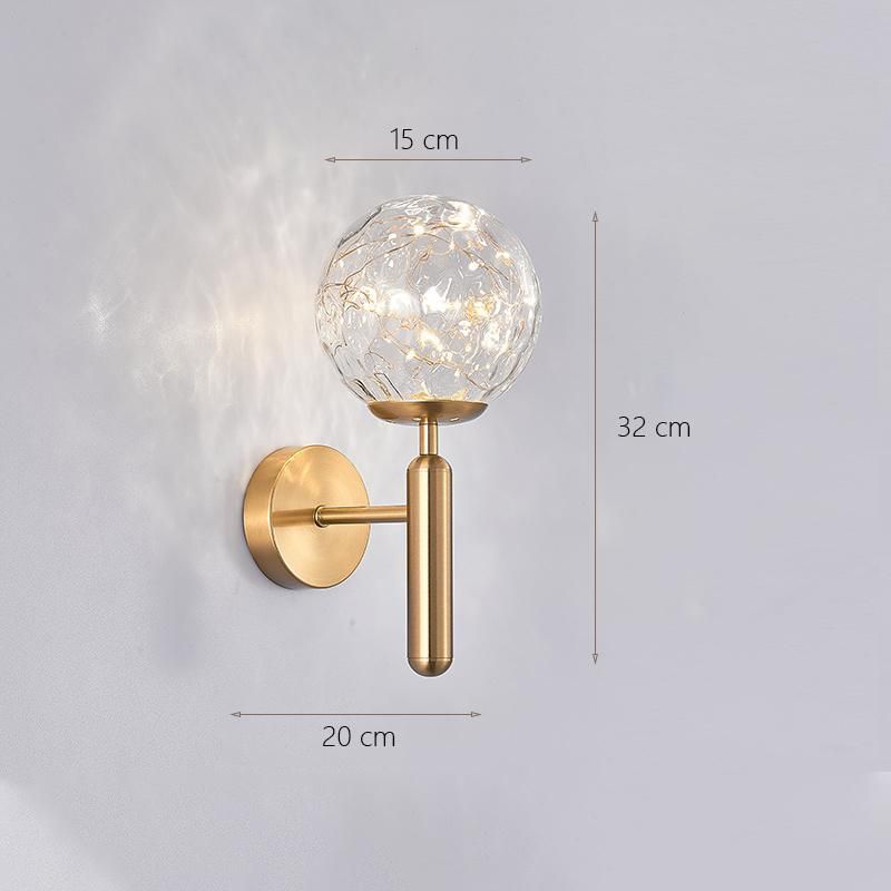 Modern Decorative Full Star Wall Lamp Black Gold for Children Bedroom Living Room Wall Mounted LED Light (WH-OR-116)