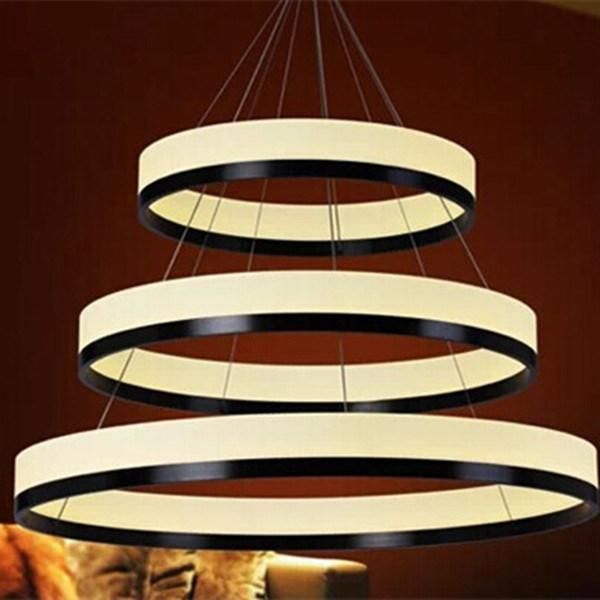 Acrylic Medium Thick Circular Pendant Light Chandelier Lighting Ambient Light - LED Integrated