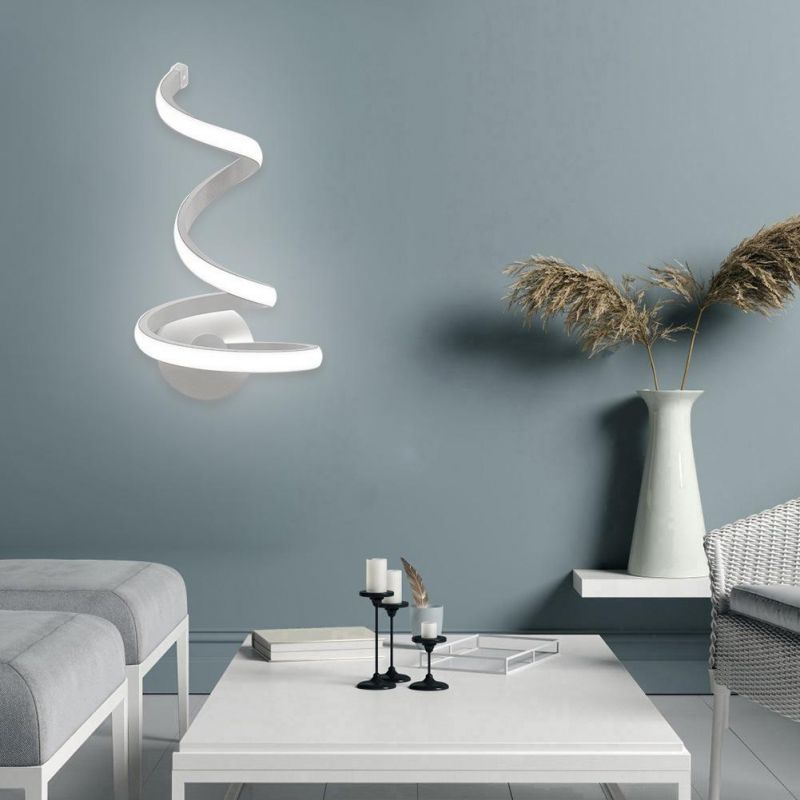 Bedside Room Bedroom Creative Wall Mount Wall Lamp Decor Arts LED Spiral Light (WH-OR-107)