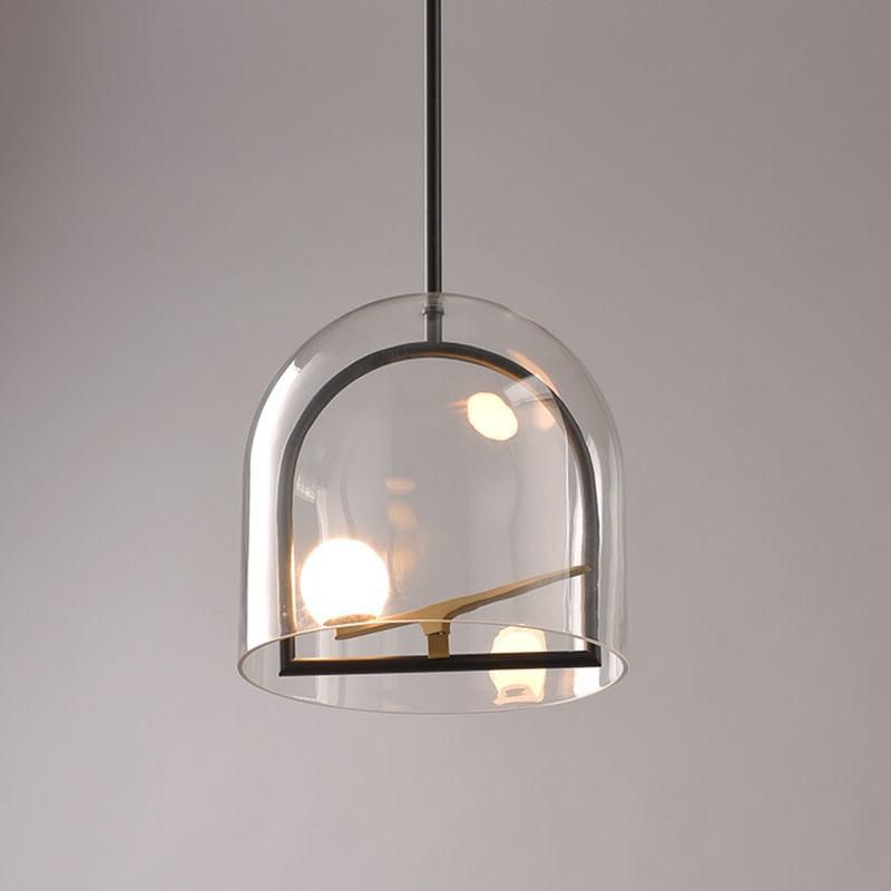 Nordic Time Glass Pendant Lights Minimalist Bird Pendant Lights Creative Iron Restaurant Suspension Lamp (WH-AP-179)