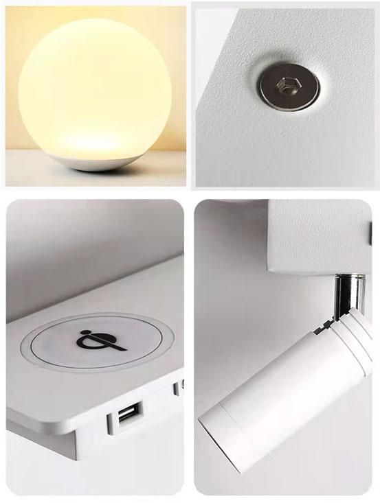 Reading Wall Lamp LED Charge Lamp Modern and Simplicity for Guestroom, Bedroom Wall Lighting