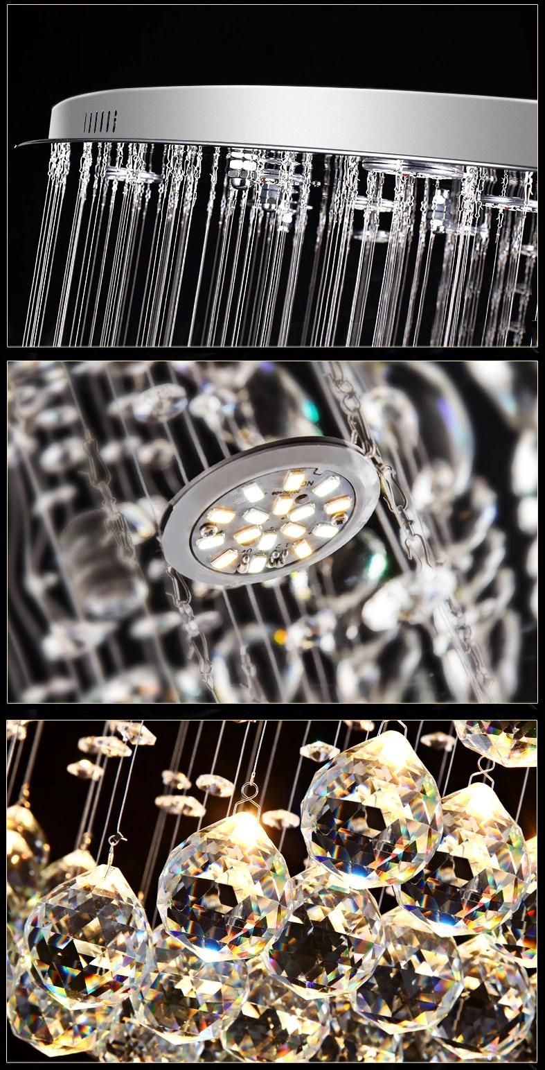 Hotel Decoration Square Ceiling Light Chandelier Crystal Pendant Lighting Zf-Cl-034