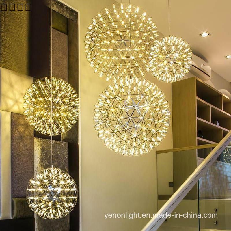 New Modern Villa Light Spark Ball Stars Diamond Chandelier