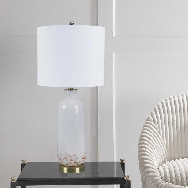European Style Personality Simple Design Living Room Cloth Lampshade Glaze Art Table Lamps Luxury Modern