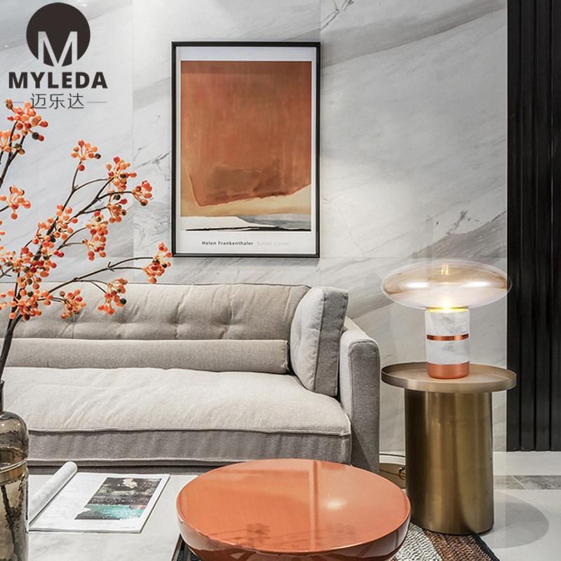 Decorative Indoor Modern Marble Brass Table Light