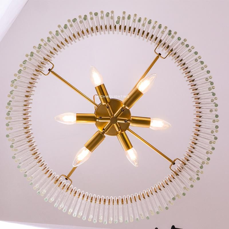 Living Bedroom Decorative Modern Pendant Lamps Hotel Glass Chandelier