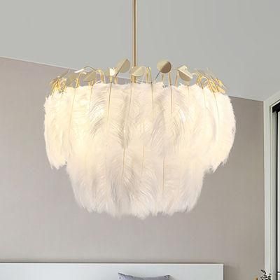 Nordic White Pendant Light Bedroom Modern Minimalist Light Luxury Style Personality Living Room Pendant Lamp (WH-AP-198)