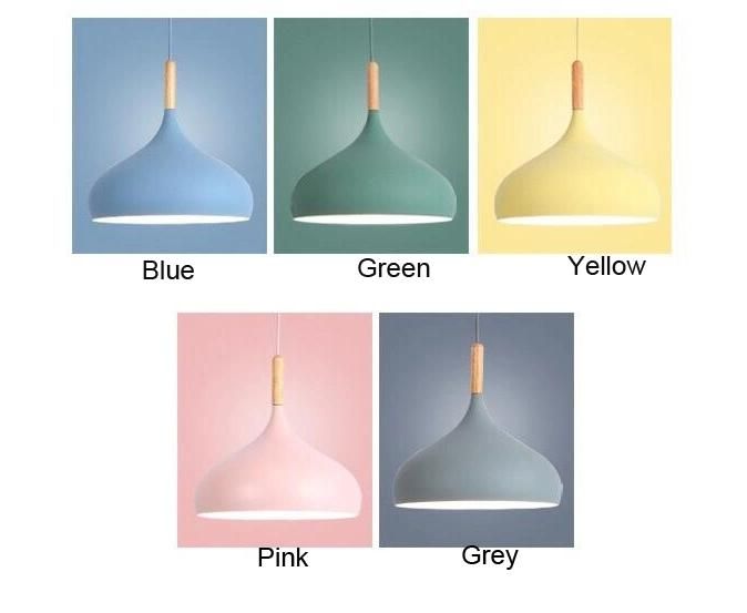 Nordic Style Macaron Aluminum Colourful Hanglamp High Ceiling Contemporary Chandelier