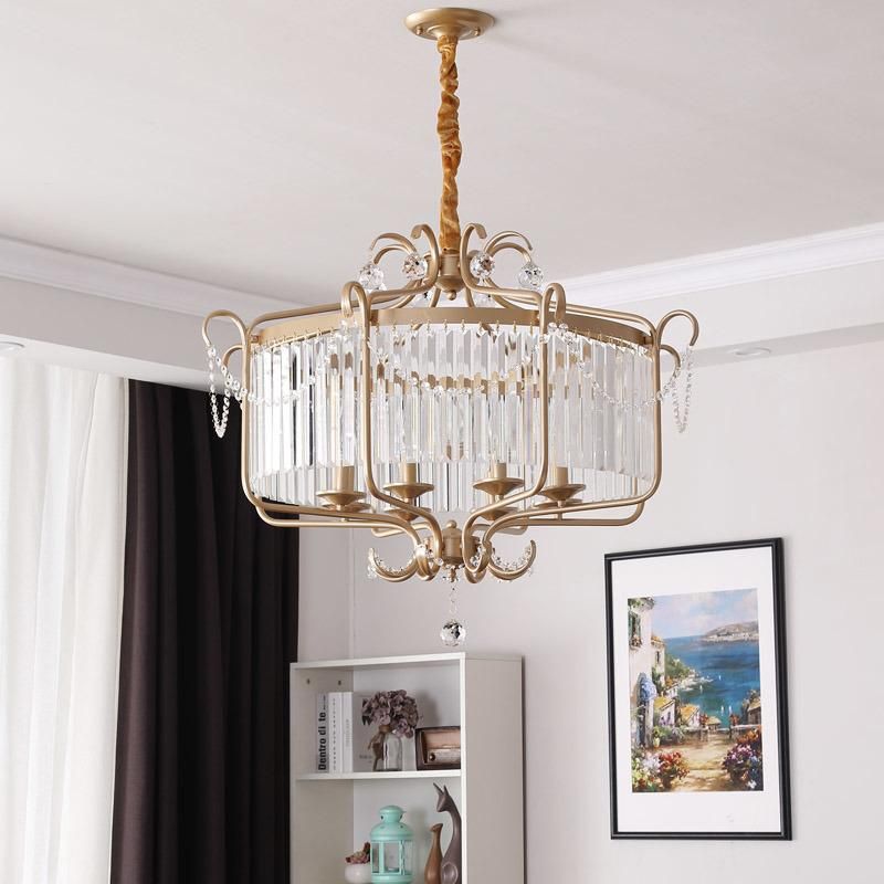 Victorian Crystal Pendant Light Kitchen Dining Room Gold Pendant Lamp (WH-AP-102)