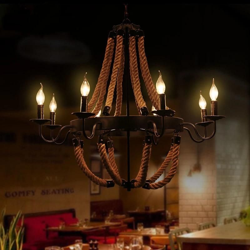 Vintage Woven Pendant Light for Kitchen Dining Room Lighting Fixtures (WH-VP-14)