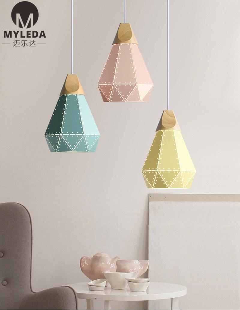 Nordic Macarons Living Room Pendant Hanging Chandelier Lamp