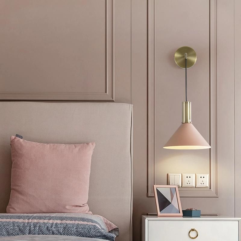 Nordic Bedroom Bedside Lamp Wall Lamp Post Modern Living Room Wall Lamp