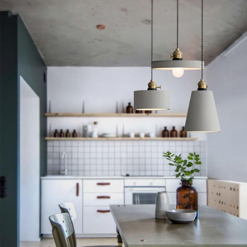 Nordic Industrial Cement Pendant Light Designer Suspension for Bedroom Dining Room Loft Pendant Lamp (WH-AP-207)