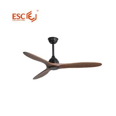 Stylish European Simple Solid Wood 52 Inch 3 Blade Ceiling Fan Light