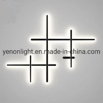 Modern Corridor Personality Cross LED Line Art Special-Shaped Lamp