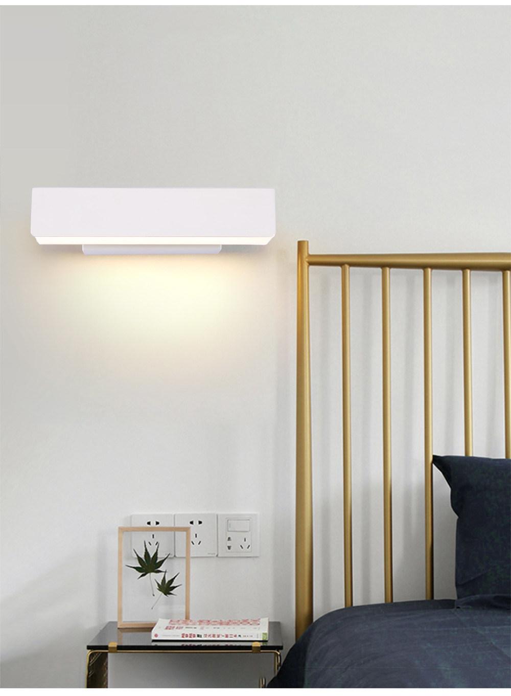 Wall Lamp for Corridor Aisle Balcony Bedside Study Living Room Bedroom Mirror LED Lighting 10cm 25cm 30cm Black/White