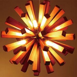 Vintage Wooden Round Chandelier Lighting for Hotel