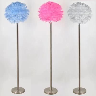 Pink Blue White Plume Feather Floor Lamp Modern for Home Living Room Table Lamp