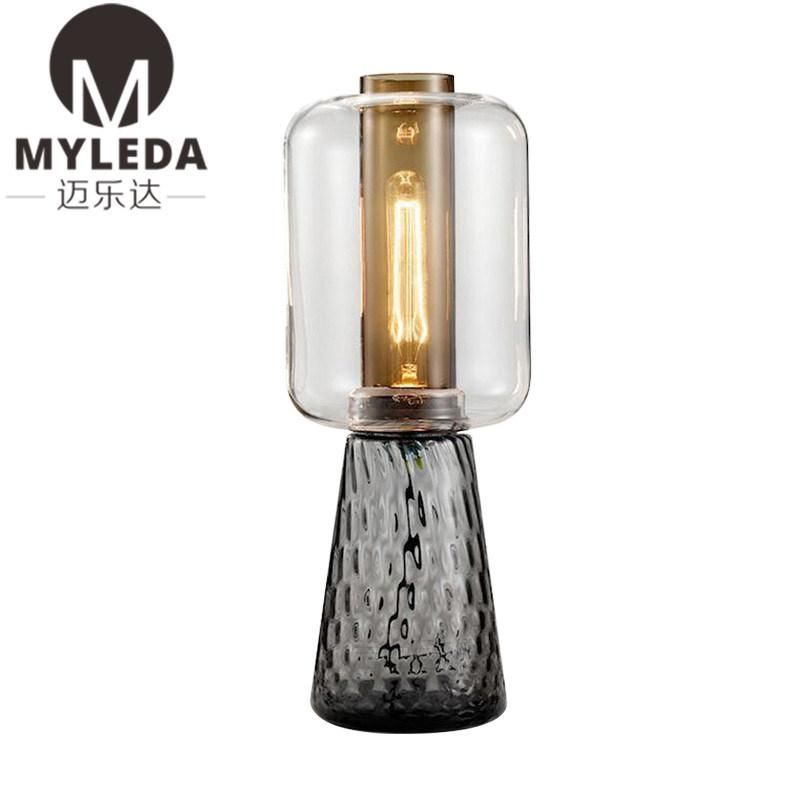 Bedroom Bedside Decorative Glass Desk Table Lamp for Living Room