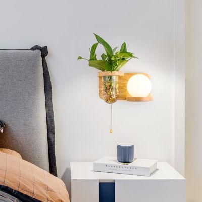 Living Room Solid Wood Aisle Dining Room Nordic Bedroom Wall Lamp