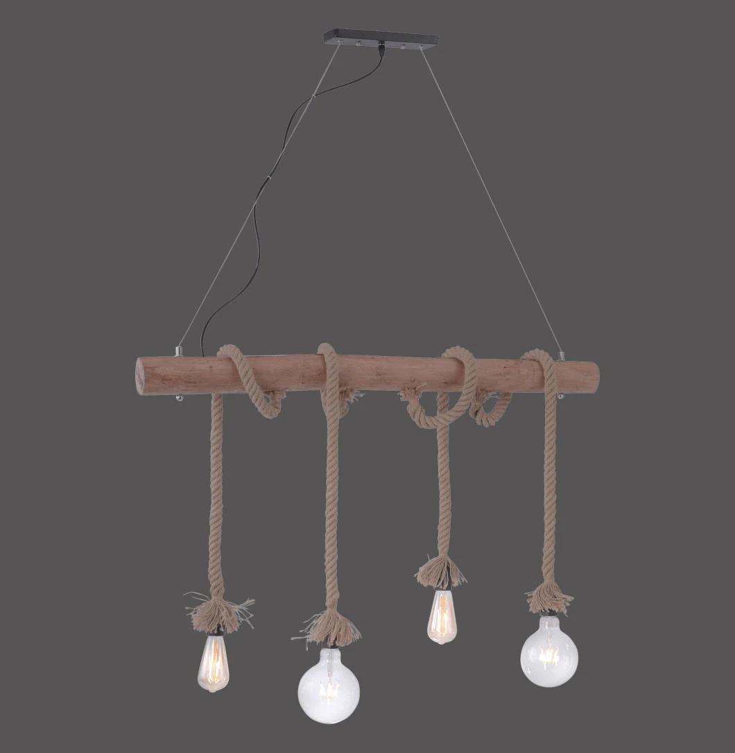 Hemp Rope Indoor Garden coffee Room Pendant Lighting