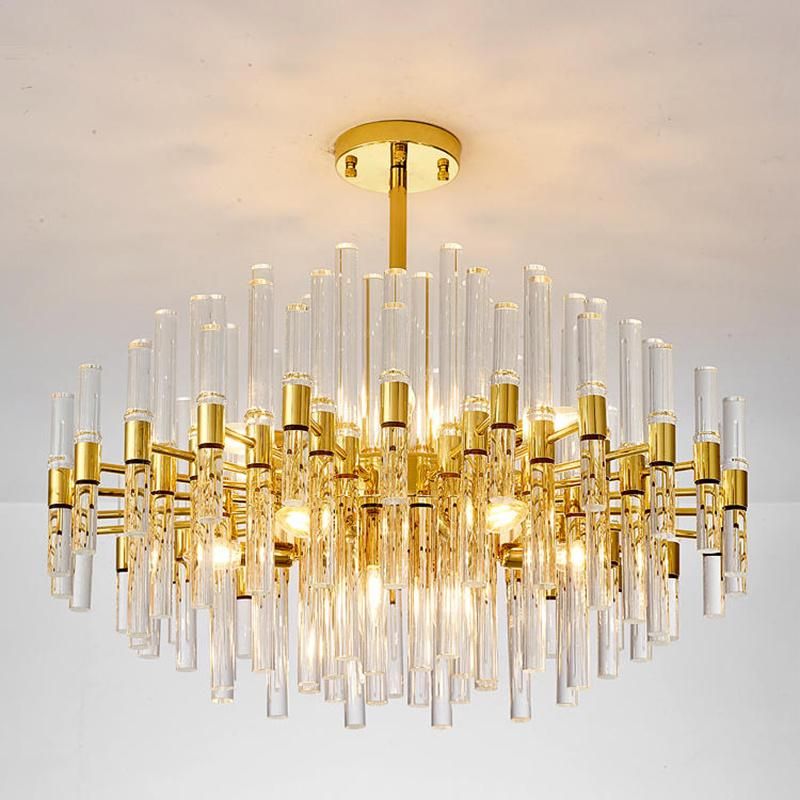High Class Crystal Chandelier Lobby Dining Room Pendant Lamp Light