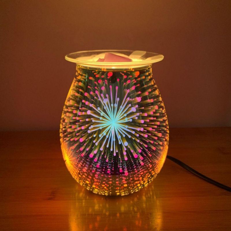 Ultrasonic Glass Aromatherapy Diffuser Humidifier 3D Firework Effect