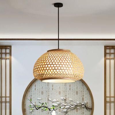 Hand Woven Bamboo Round Chandelier Southeast Asia Bamboo Lights LED Hanging Lamp (WH-WP-47)