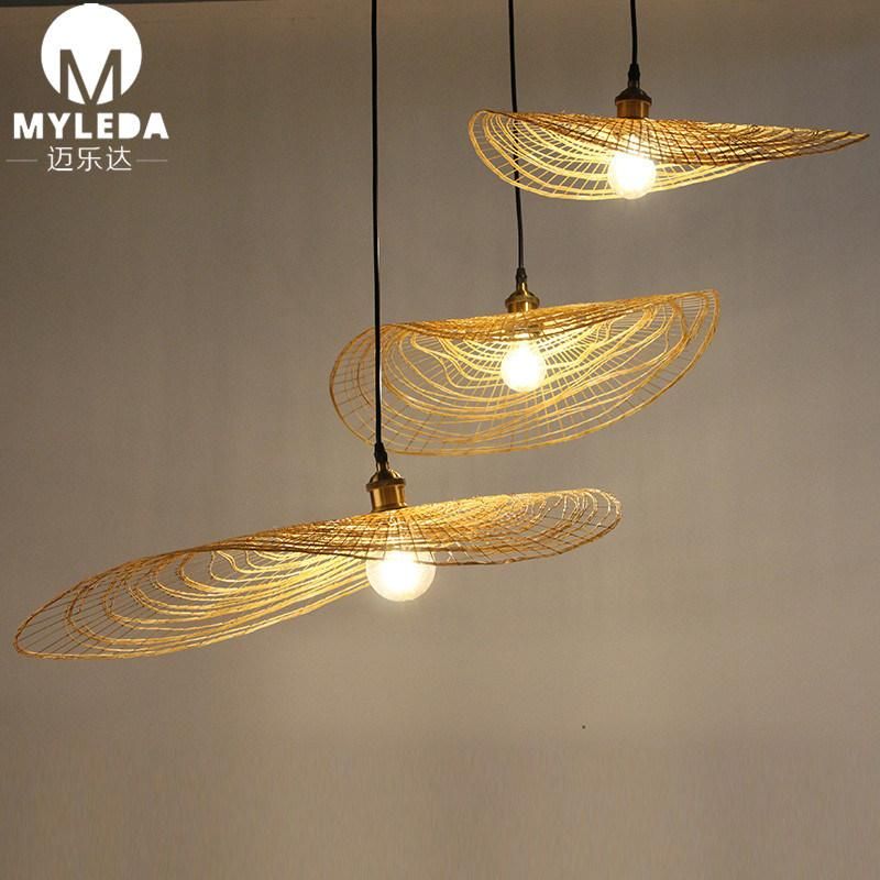 Chinese Style Shade Restaurant Stair Bamboo Pendant Light