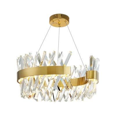 Modern K9 Crystal Chandelier Gold Crystal Living Room Chandelier Lighting