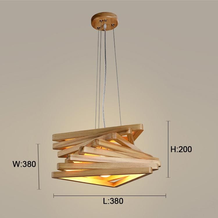 Wooden Design Chandelier Restaurant Dining Pendant Light