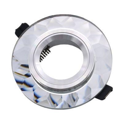 Round Fixed Crystal Aluminum Halogen LED Downlight Fixture Frame (LT2124)