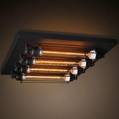 Industrial Semi Flush Mount Ceiling Lamp Fixture for Dining Room Kitchen Lighting (WH-LA-18)