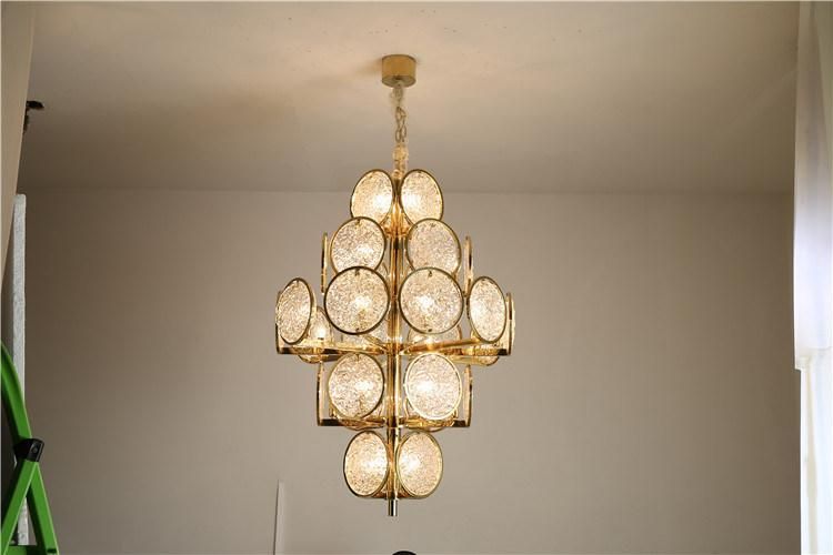 Decorative Project Lighting Crystal Copper Chandelier