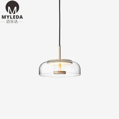 Hotel Decorative Clear Glass Chandelier Pendant Light